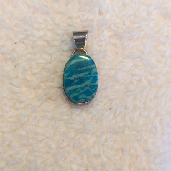 Amazonite Sterling Silver Pendant - Picture 1 of 4